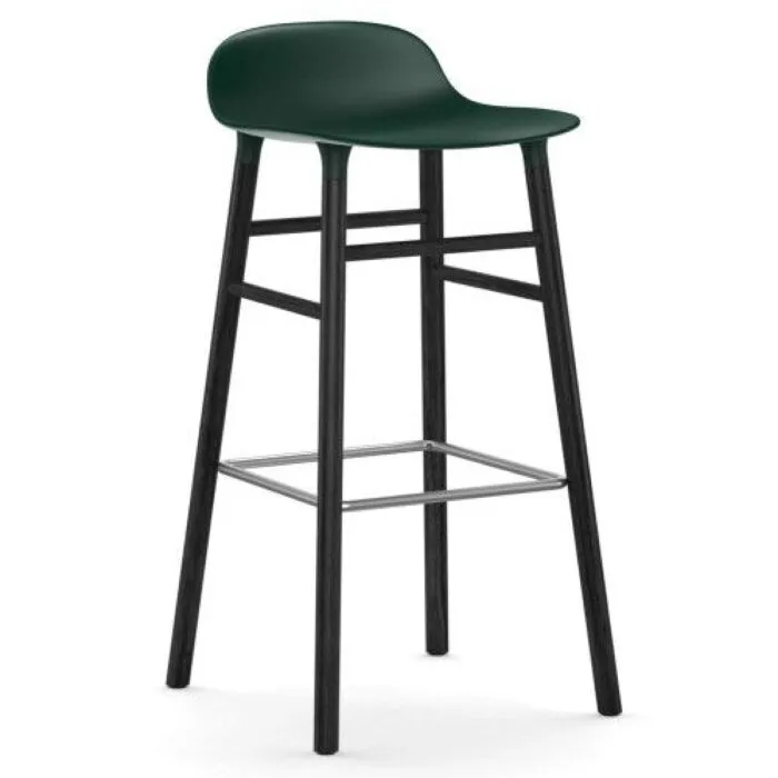 Normann Copenhagen Form Barstool barkruk zwart onderstel-Zithoogte 75 cm-Groen Meest Verkocht