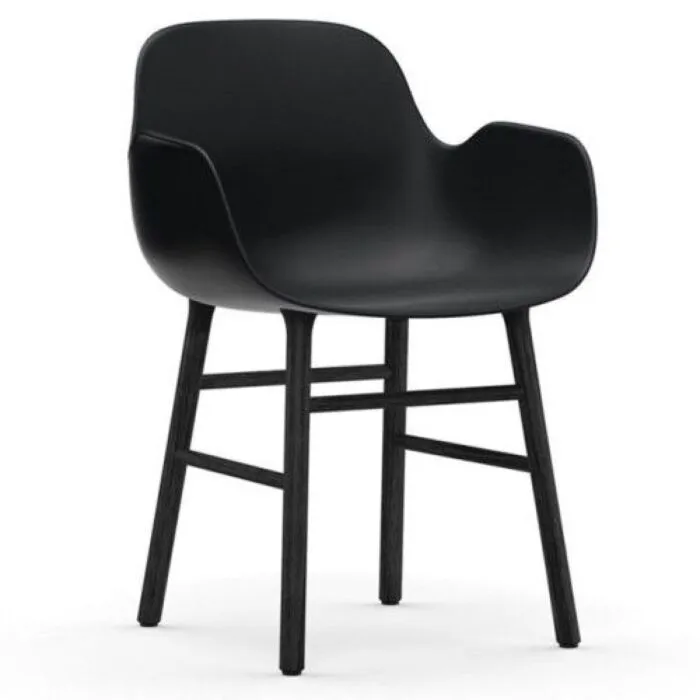 Normann Copenhagen Form Armchair stoel zwart eiken-Zwart Beperkt Aanbod