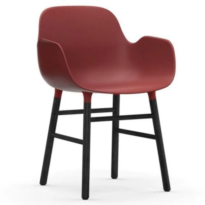 Normann Copenhagen Form Armchair stoel zwart eiken-Rood Koop Online