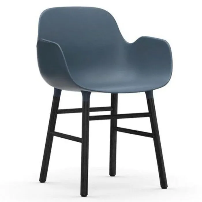 Normann Copenhagen Form Armchair stoel zwart eiken-Blauw Koopje