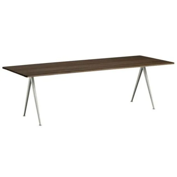 Lage Kosten HAY Pyramid 02 eetkamertafel-300x85 cm-Gerook eiken, beige frame
