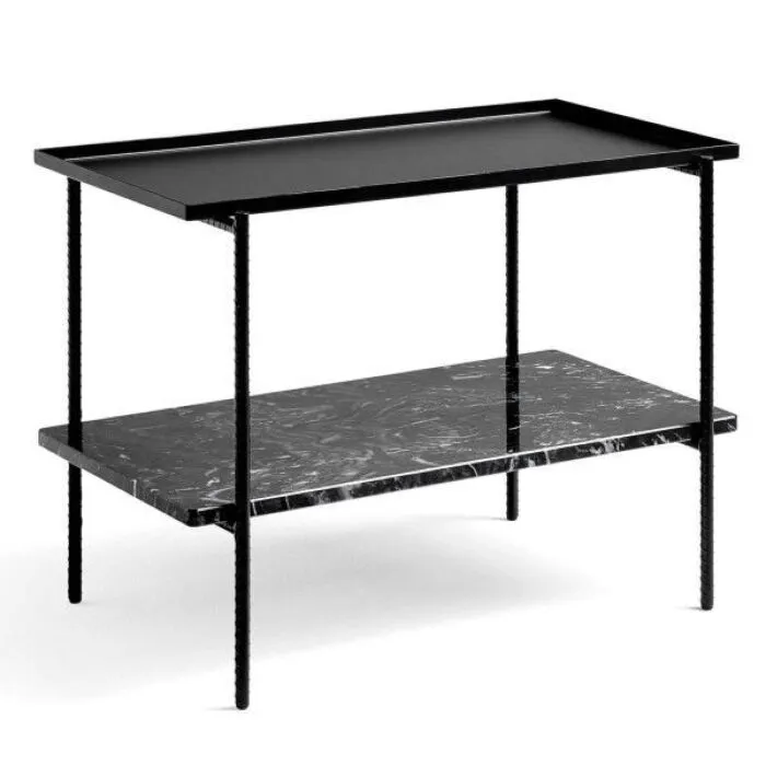 Hay Rebar Marble Side 75x44 salontafel-Zwart Nieuw