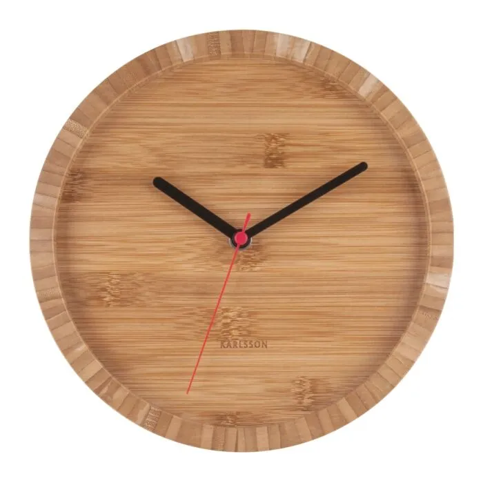 Weekendaanbieding Karlsson Tom bamboe wandklok