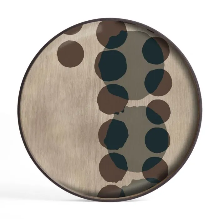 Koop Vandaag Ethnicraft Layered Dots dienblad - Slate - 61 cm