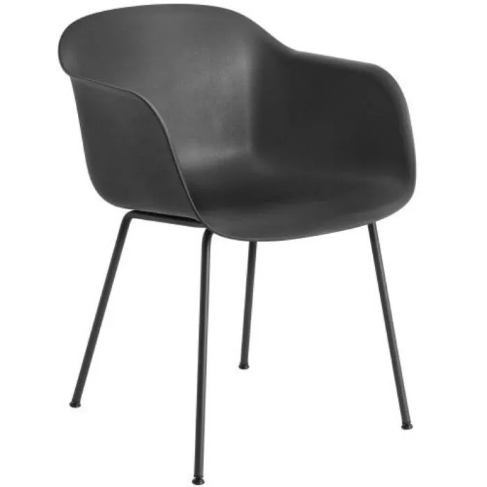 muuto Fiber Tube stoel-Zwart Goedkoop