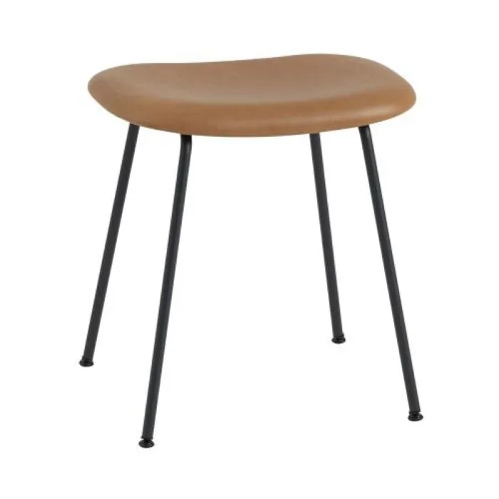 Nu Kopen muuto Fiber Tube leren krukje-Cognac