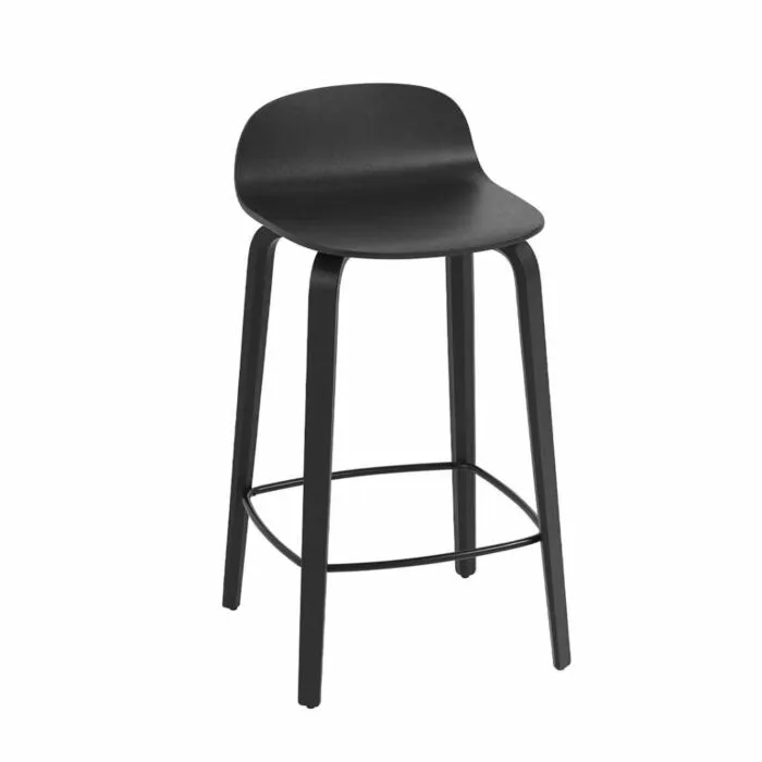 Betrouwbaar muuto Visu barkruk-Zithoogte 65 cm-Zwart