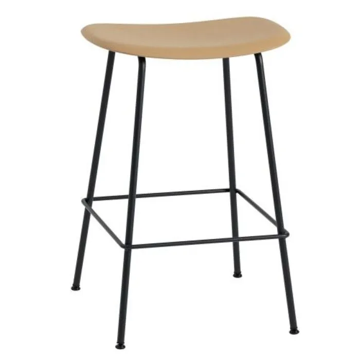 Betrouwbaar muuto Fiber Tube barkruk-Oker geel-Zithoogte 65 cm