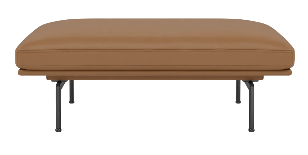 Beperkte Voorraad muuto Outline poef-Refine leather cognac