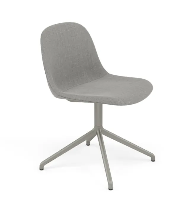 Muuto Fiber Side Swivel gestoffeerde stoel-Remix 133 Gecertificeerd
