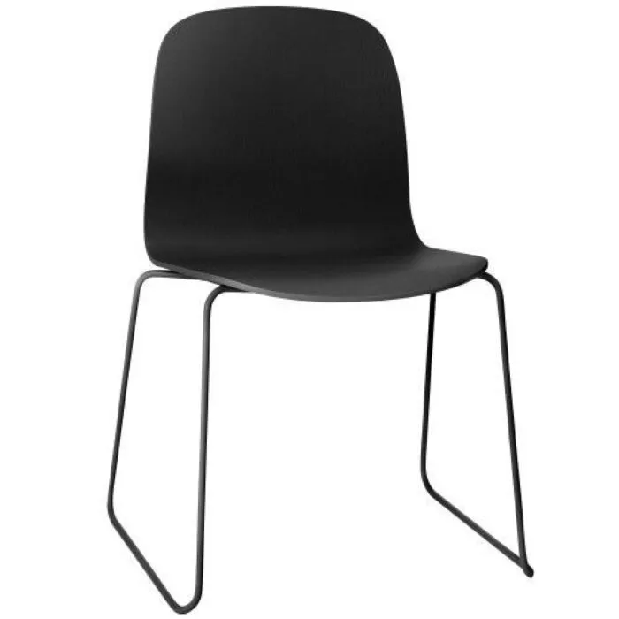 Muuto Visu Sled stoel-Zwart Seizoensaanbieding