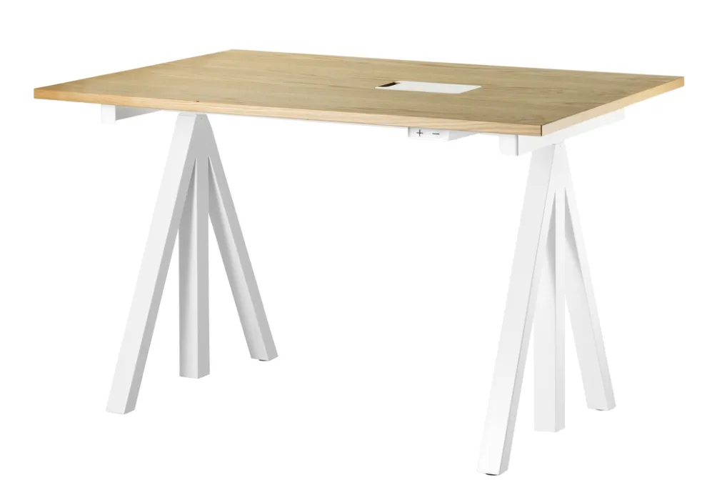 String Works desk bureau hoogte verstelbaar-120x78 cm-Eiken Betrouwbaar