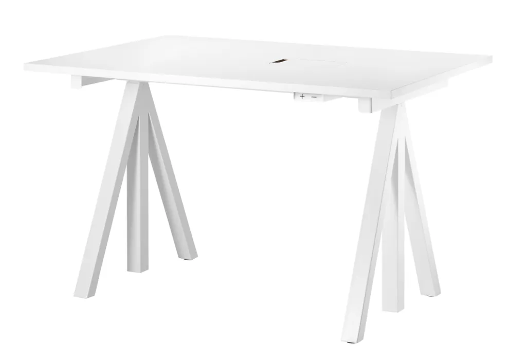String Works desk bureau hoogte verstelbaar-120x78 cm-Wit laminaat Shop Nu