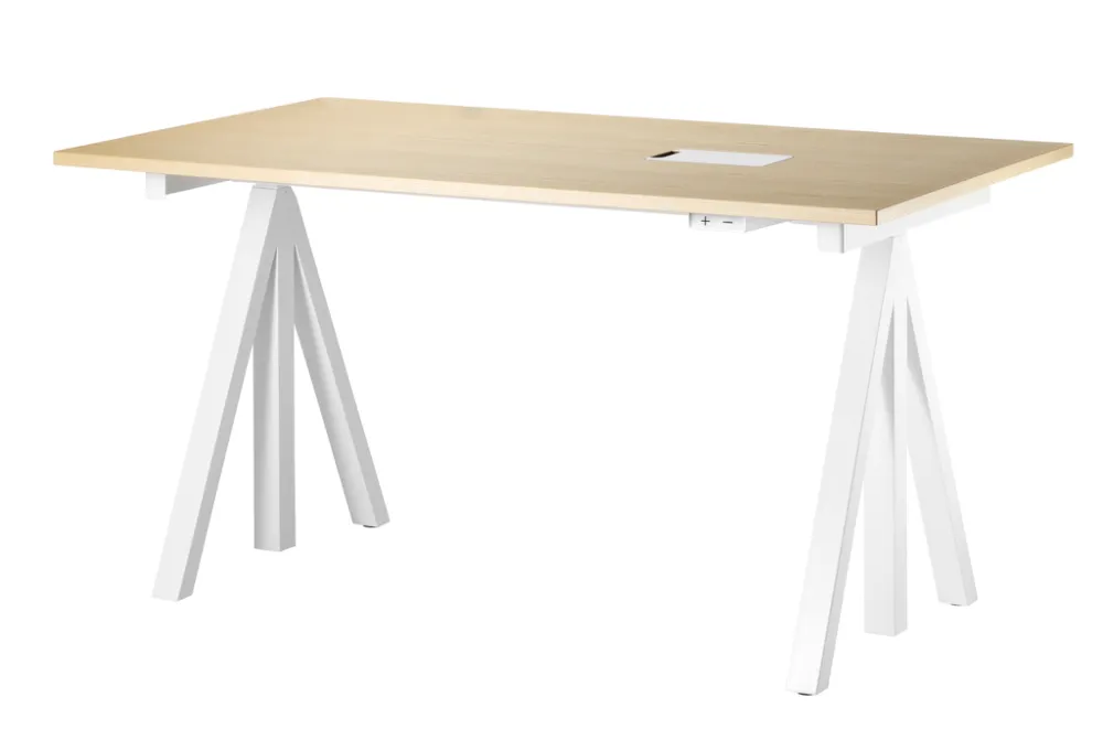 Gereduceerde Prijs String Works desk bureau hoogte verstelbaar-140x78 cm-Essen