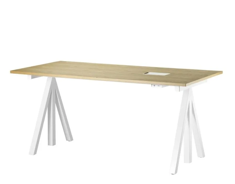 String Works desk bureau hoogte verstelbaar-160x78 cm-Eiken Veilige Betaling