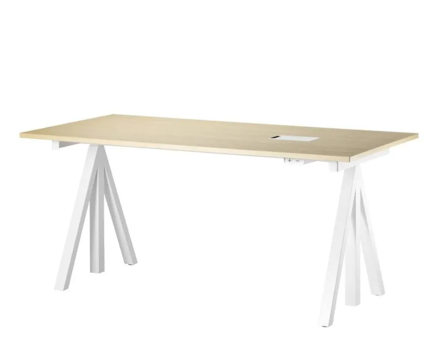 Actieprijs String Works desk bureau hoogte verstelbaar-160x78 cm-Essen