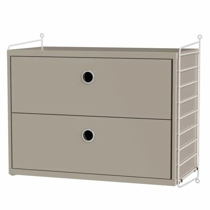 String wandkast met lades-Wit-Beige Merkproduct