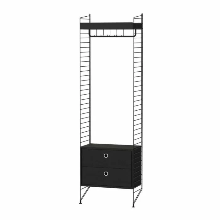 Betaalbaar String kapstok combinatie 1-Zwart