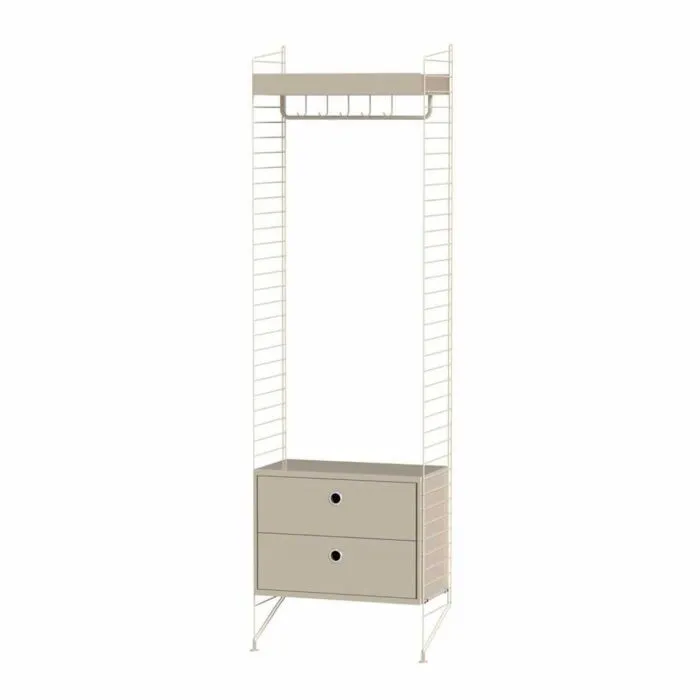 Betrouwbaar String kapstok combinatie 1-Beige