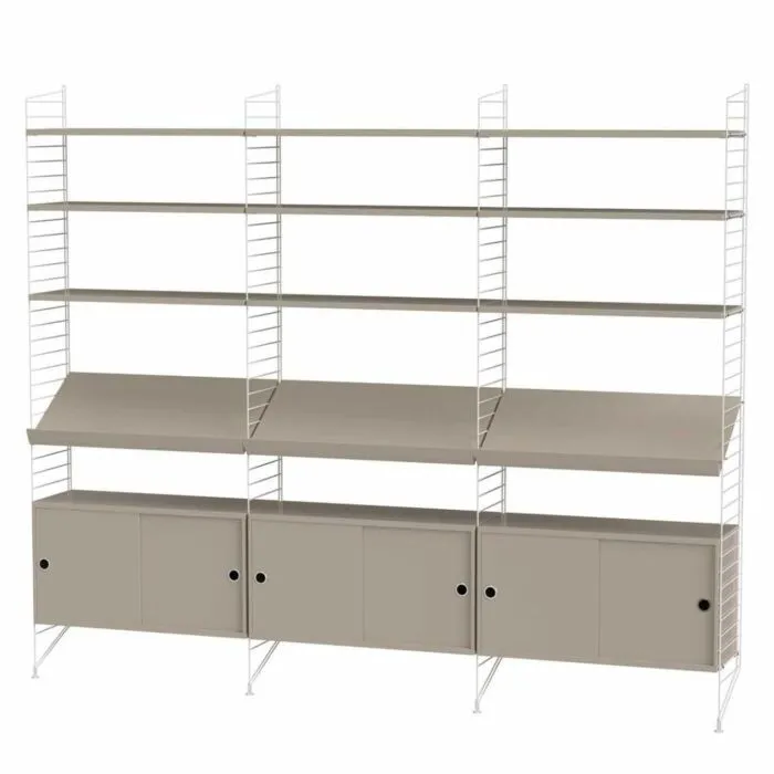 Laatste Kans String opbergkast combinatie 1-Wit-Beige