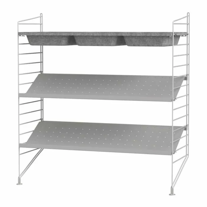Lage Prijs String schoenenkast combinatie 2-Grijs