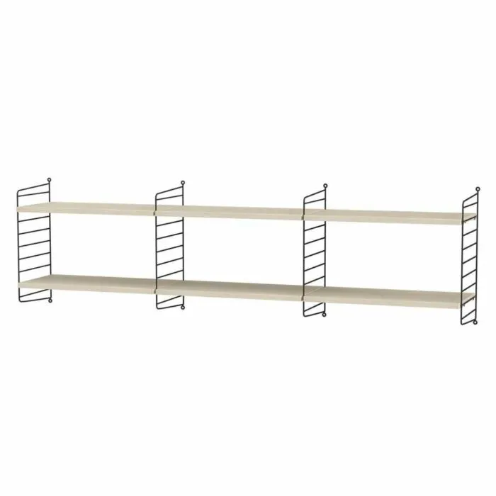 String dressoir hangend met planken-Zwart-Essen Beperkte Voorraad