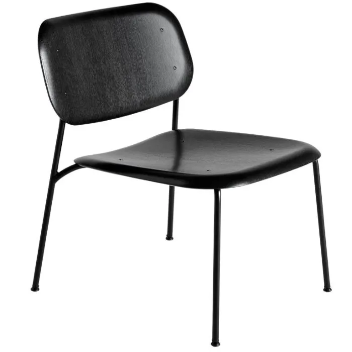 Beperkte Voorraad HAY Soft Edge 100 zwart gepoedercoat frame lounge stoel-Black