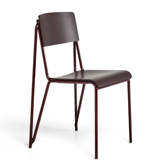 HAY Petit Standard stoel gepoedercoat onderstel-Dark Bordeaux Beperkte Voorraad