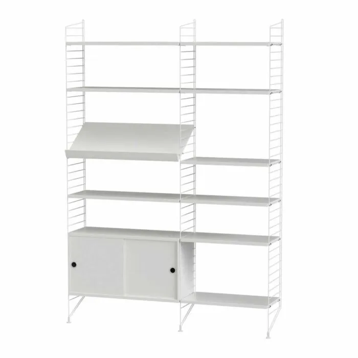 Shop Nu String opbergkast combinatie 2-Wit-Wit