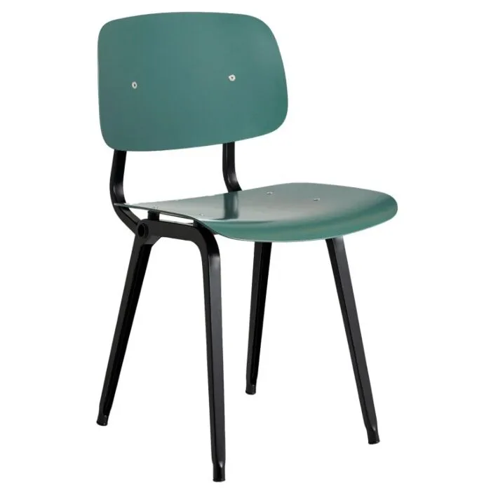 HAY Revolt stoel gepoedercoat onderstel-Black - Petrol Green Uitverkoop