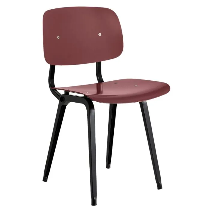 Meest Verkocht HAY Revolt stoel gepoedercoat onderstel-Black - Plum Red