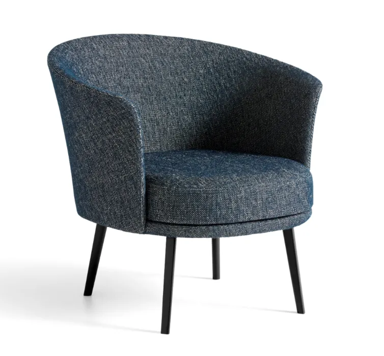 Veilige Betaling HAY Dorso lounge stoel gepoedercoat onderstel-Fairway Dark Blue 308-288