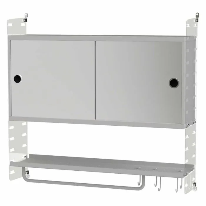 String wandkast met spiegel combinatie 1-Grijs Finale Uitverkoop