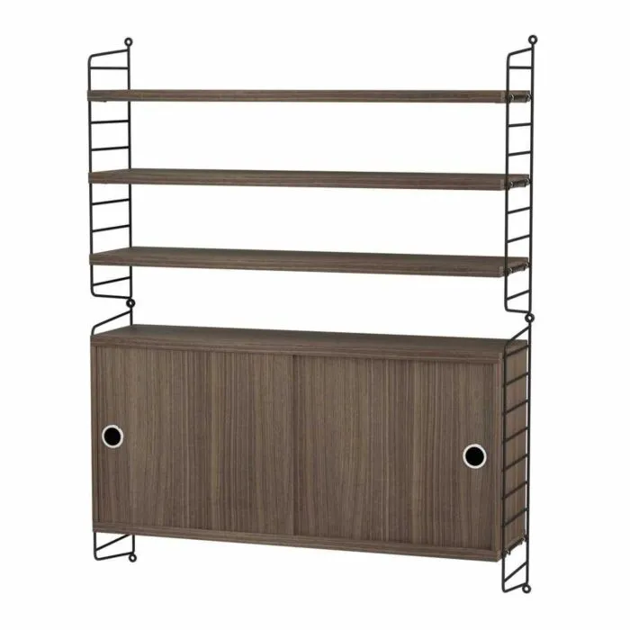 String opbergkast combinatie 3-Zwart-Walnoot Koop Online