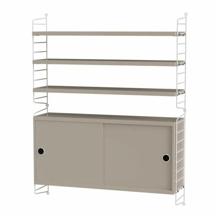Meest Verkocht String opbergkast combinatie 3-Wit-Beige