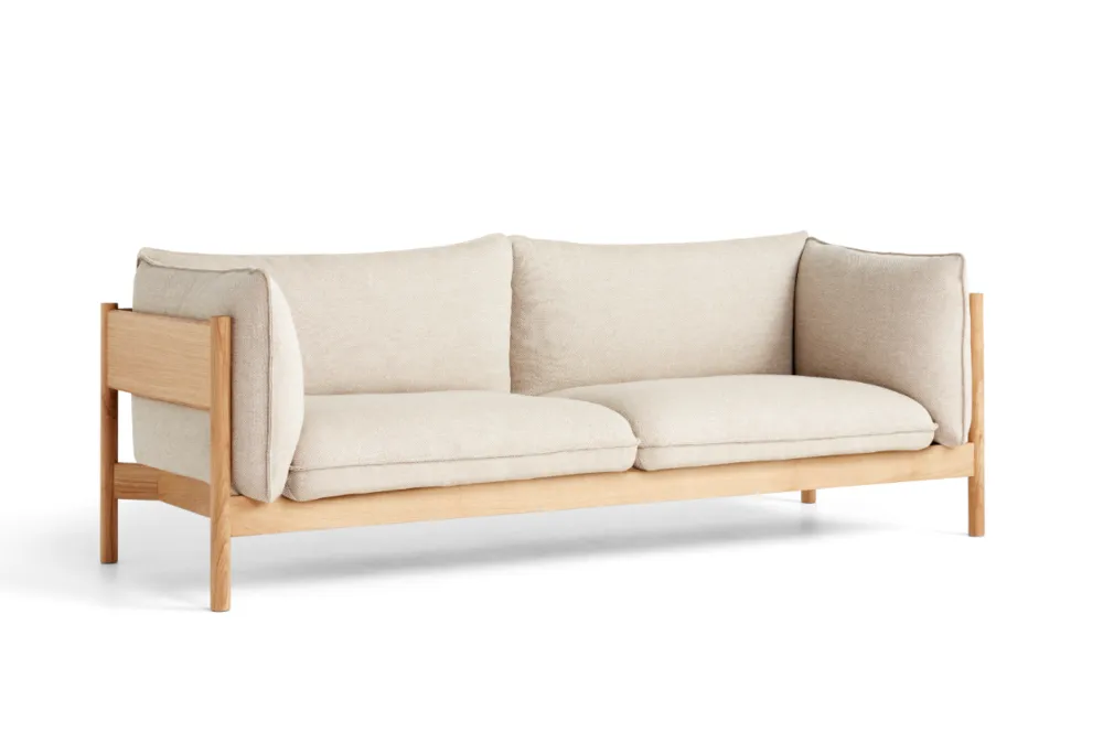 HAY Arbour 3-zits bank eiken onderstel-Hallingdal 220 Dagaanbieding