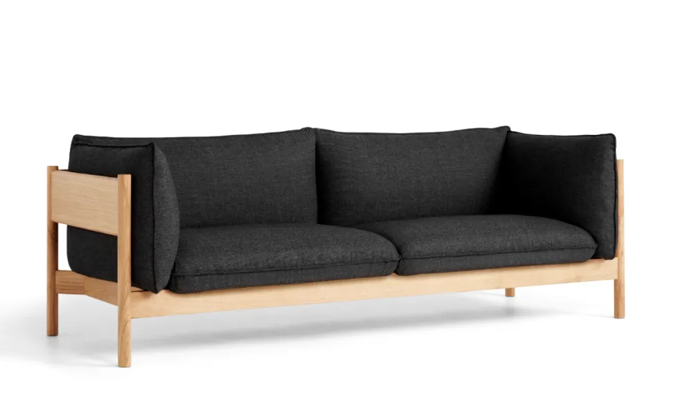 HAY Arbour 3-zits bank eiken onderstel-Re-Wool 198 Tijdelijk Beschikbaar