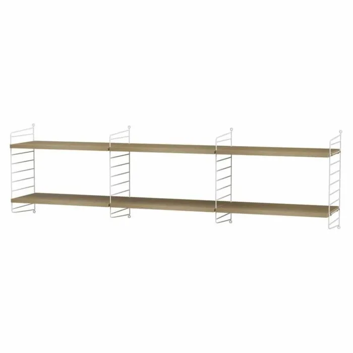 String dressoir hangend met planken 2-Wit-Eiken Favoriet