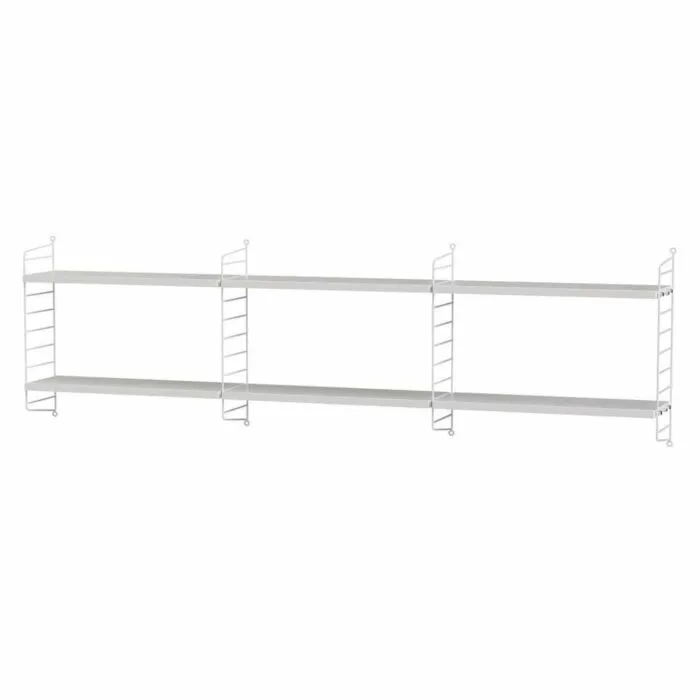 Finale Uitverkoop String dressoir hangend met planken 2-Wit-Wit