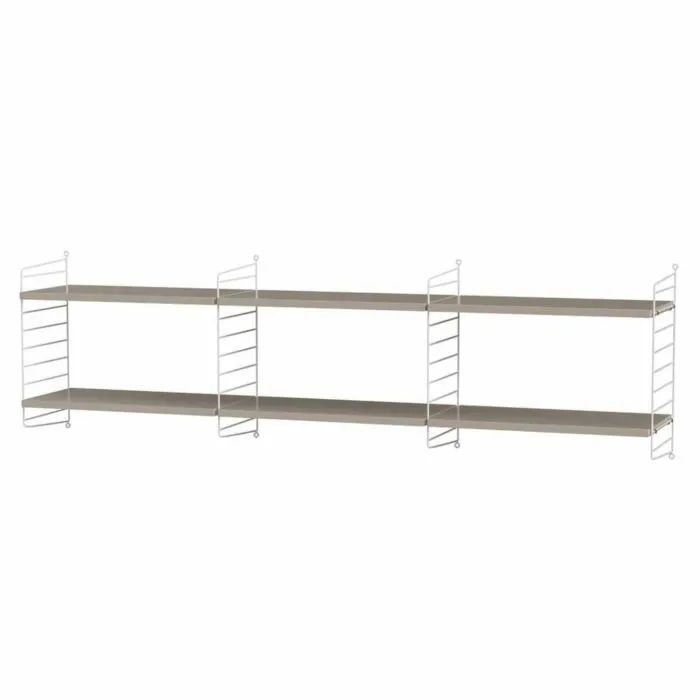 Goedkoop String dressoir hangend met planken 2-Wit-Beige