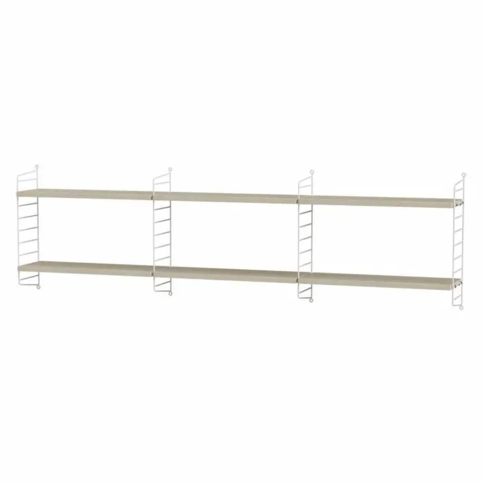 Beperkte Voorraad String dressoir hangend met planken 2-Wit-Essen