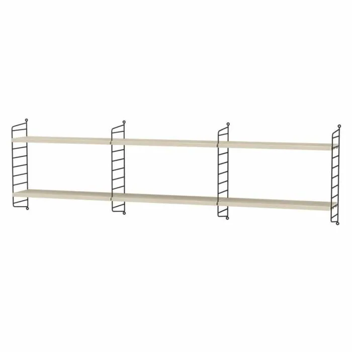 String dressoir hangend met planken 2-Zwart-Essen Direct Verzonden