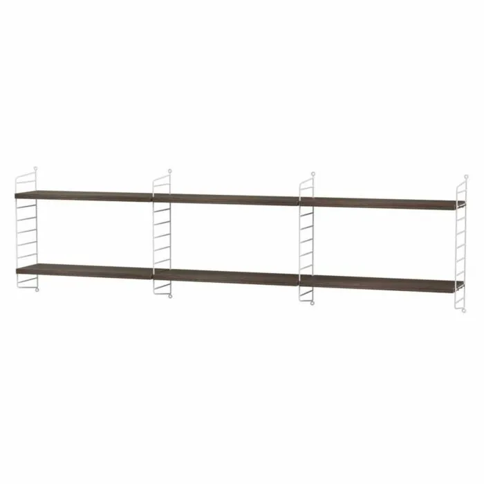 String dressoir hangend met planken 2-Wit-Walnoot Shop Nu