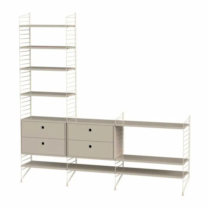 String opbergkast combinatie 4-Beige-Beige Tijdelijk Beschikbaar