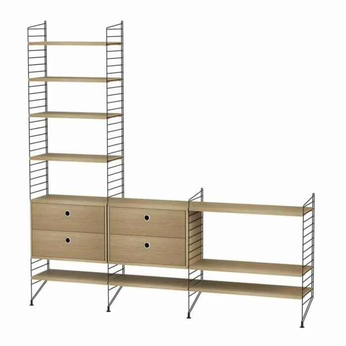 String opbergkast combinatie 4-Zwart-Eiken Shop Nu