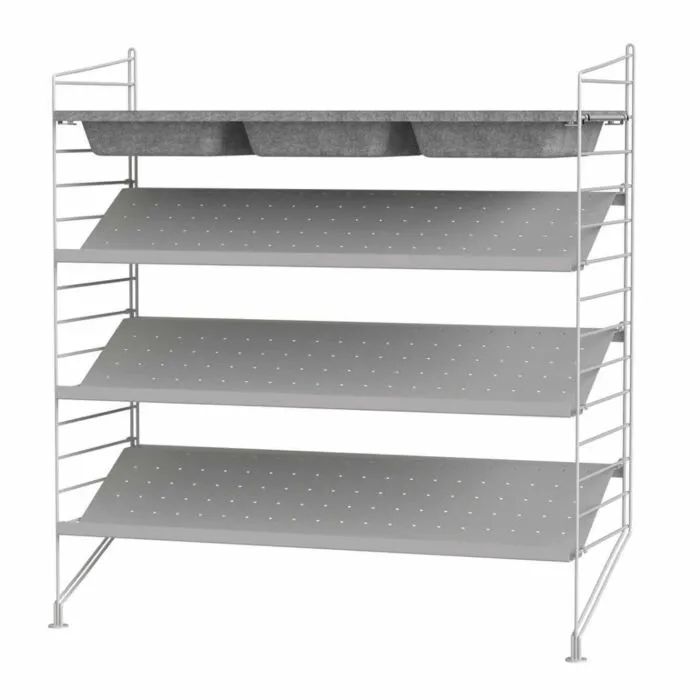 String schoenenkast combinatie 4-Grijs Superprijs