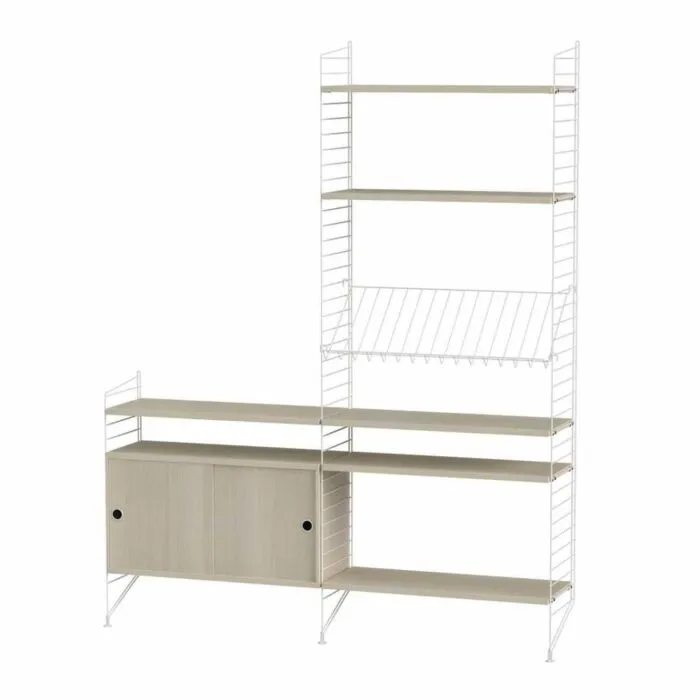 Bestseller String opbergkast combinatie 5-Wit-Essen