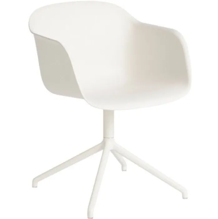 Fabrieksprijs muuto Fiber Swivel niet draaibaar stoel-White