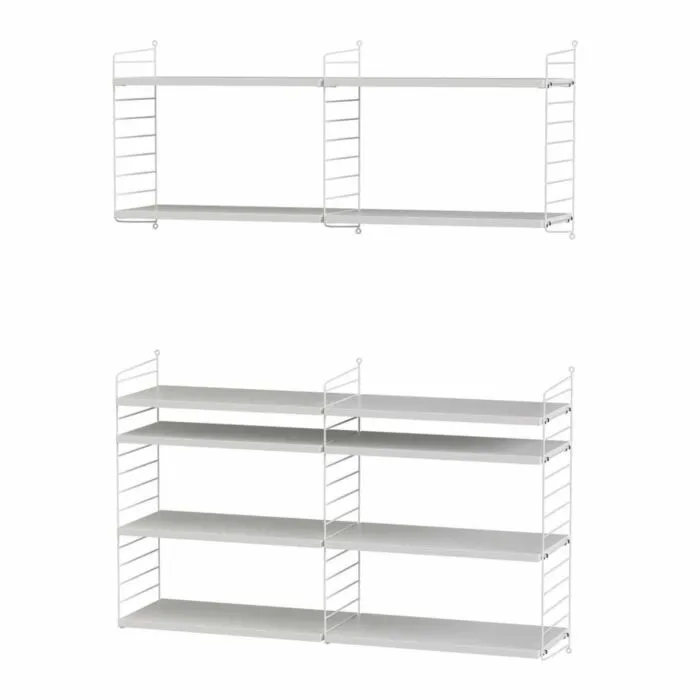 Snelle Levering String opbergkast combinatie 6-Wit-Wit