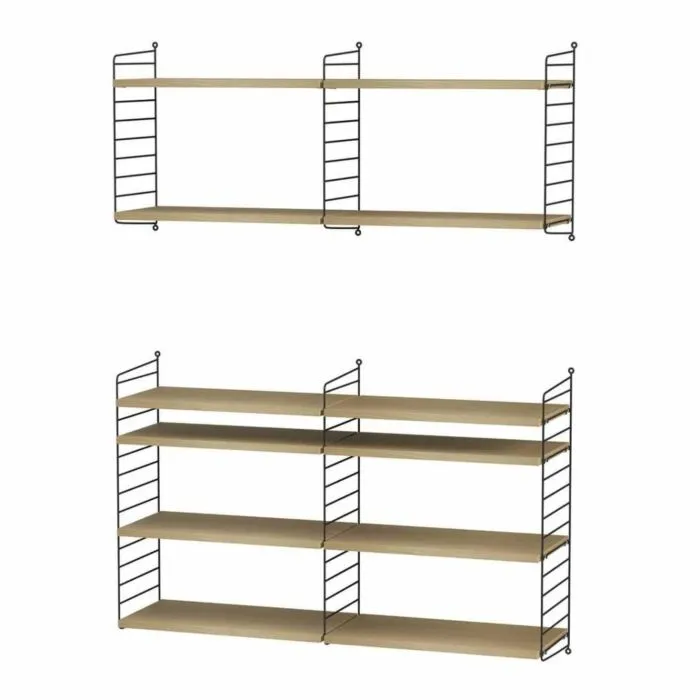 String opbergkast combinatie 6-Zwart-Eiken Fabrieksprijs
